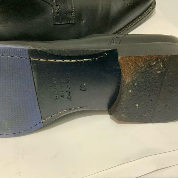 Jose Real BLACK - VERO CUOIO Italian Leather Mens Shoes size 46 lace up - Picture 7 of 16